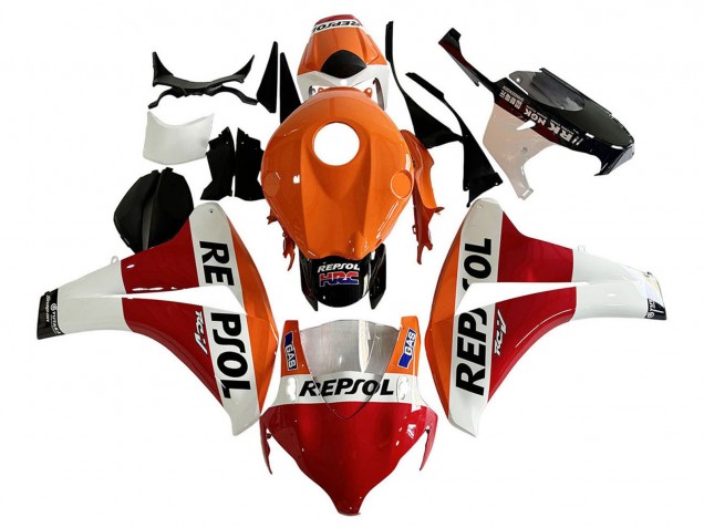 2008-2011 Orange White Red Glossy Black Repsol HRC Honda CBR1000RR Motorcycle Fairing