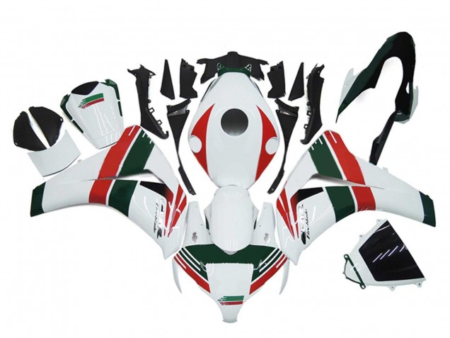 2008-2011 White Red Dark Green Honda CBR1000RR Motorcycle Fairings