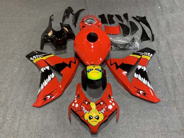 2008-2011 Red Yellow Glossy Black Shark Honda CBR1000RR Motorcycle Fairings