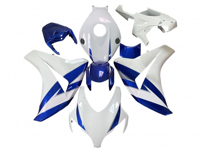 2008-2011 White Blue Honda CBR1000RR Motorcycle Fairings