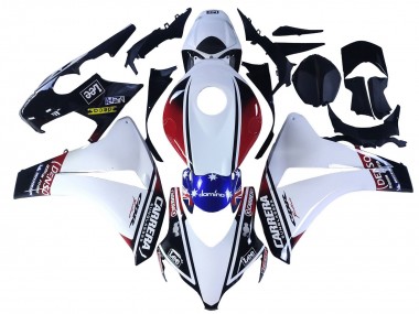 2008-2011 White Red Blue Black Star Lee Carrera Honda CBR1000RR Motorcycle Fairings