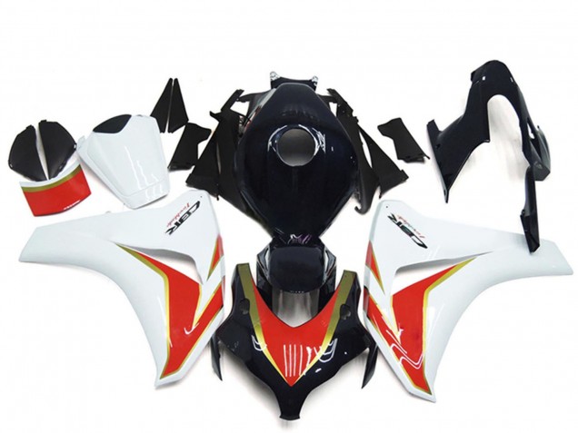 2008-2011 White Red Glossy Black Honda CBR1000RR Motorcycle Fairing