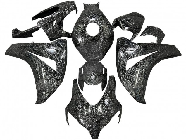 2008-2011 Black Forged Carbon Fiber Honda CBR1000RR Motorcycle Fairings