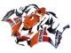 2012-2016 Orange White Red Repsol Honda CBR1000RR Motorcycle Fairings