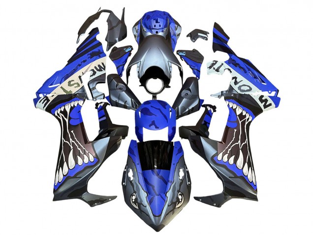 2017-2023 Blue Grey Glossy Black Monster Honda CBR1000RR Motorcycle Fairings