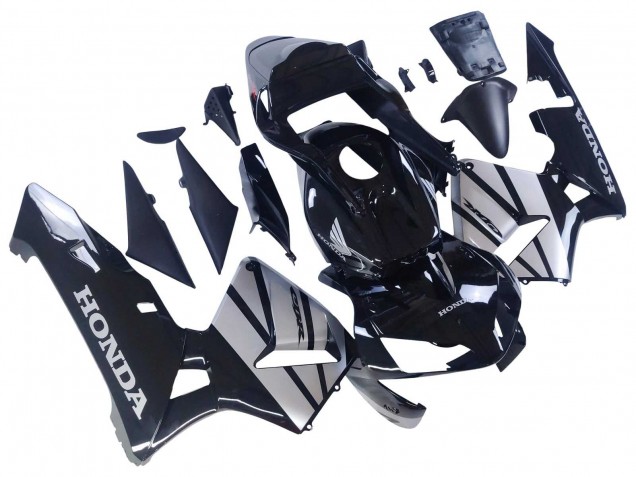 2003-2004 Silver Glossy Black Honda CBR600RR Motorcycle Fairings