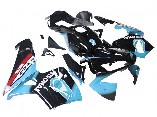 2003-2004 Light Blue Red Glossy Black Dunlop Honda CBR600RR Motorcycle Fairings