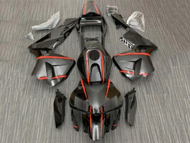 2003-2004 Glossy Black Red Stripe Honda CBR600RR Motorcycle Fairings