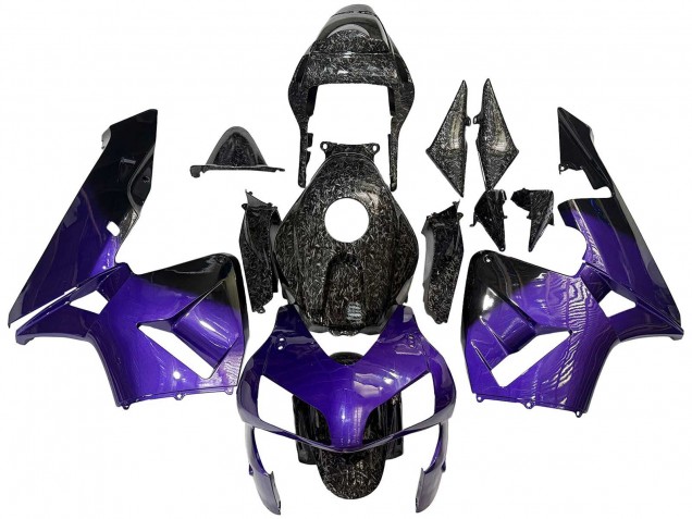 2003-2004 Purple Black Forged Carbon Fiber Honda CBR600RR Motorcycle Fairings