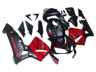 2003-2004 Red Glossy Black Matte Black Honda CBR600RR Motorcycle Fairings