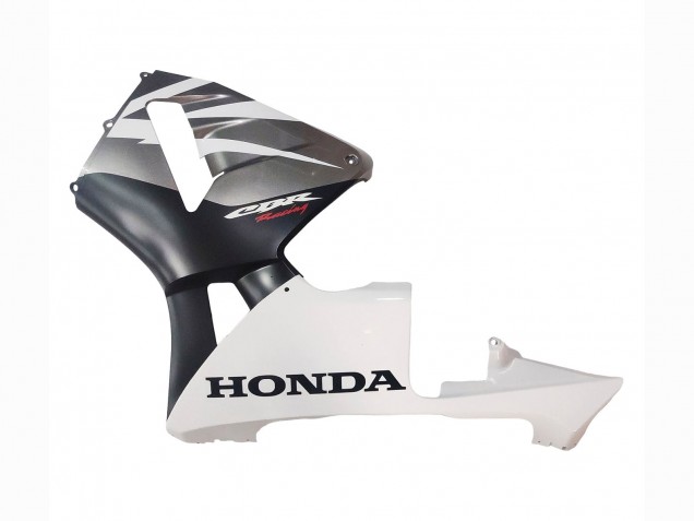 2003-2004 White Matte Black Racing Honda CBR600RR Motorcycle Fairings