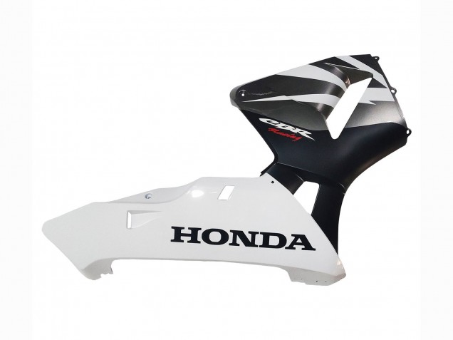 2003-2004 White Matte Black Racing Honda CBR600RR Motorcycle Fairings