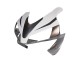 2003-2004 White Matte Black Racing Honda CBR600RR Motorcycle Fairings