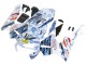 2003-2004 White Blue Red Nastro Azzurro 46 Honda CBR600RR Motorcycle Fairings