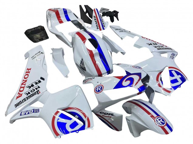 2003-2004 White Red Blue Honda CBR600RR Motorcycle Fairings