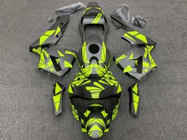 2003-2004 Yellow Matte Black Honda CBR600RR Motorcycle Fairings