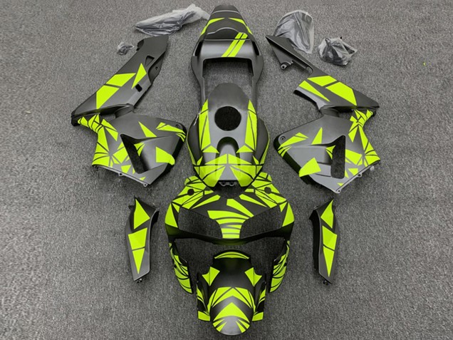 2003-2004 Yellow Matte Black Honda CBR600RR Motorcycle Fairings