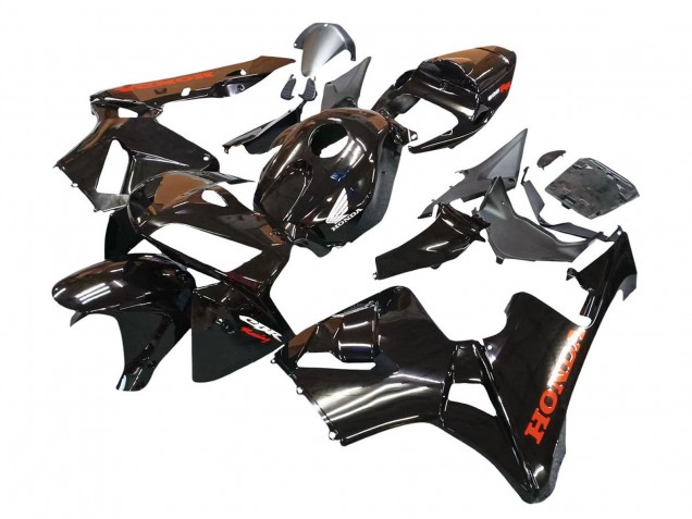 2005-2006 Glossy Black Honda CBR600RR Motorcycle Fairings