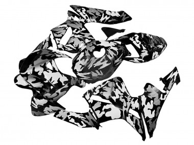 2005-2006 Black White Grey Camouflage Honda CBR600RR Motorcycle Fairings