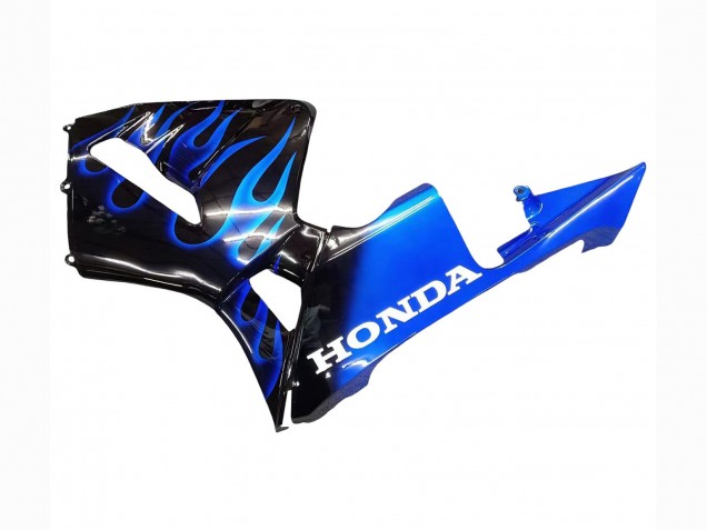 2005-2006 Glossy Black Blue Flame Honda CBR600RR Motorcycle Fairing