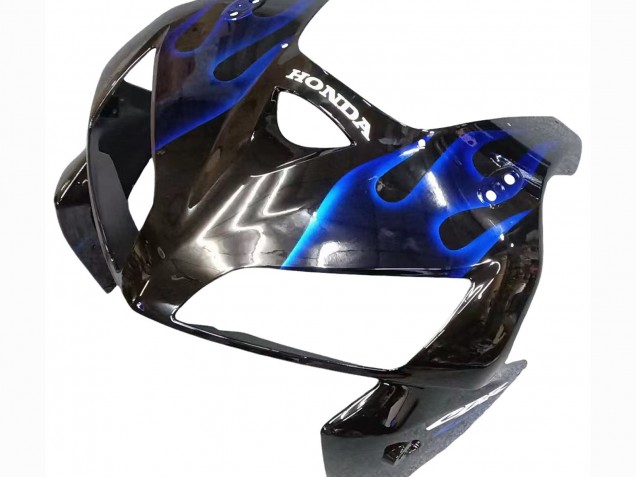 2005-2006 Glossy Black Blue Flame Honda CBR600RR Motorcycle Fairing