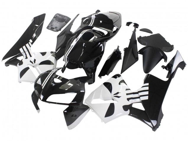 2005-2006 Black White Honda CBR600RR Motorcycle Fairing