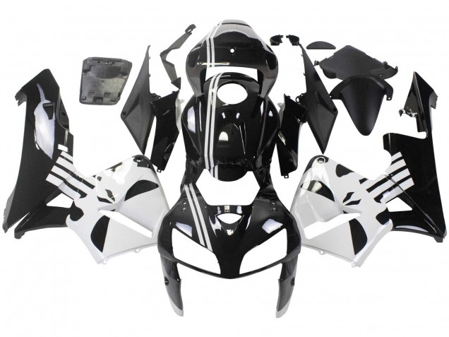 2005-2006 Black White Honda CBR600RR Motorcycle Fairing