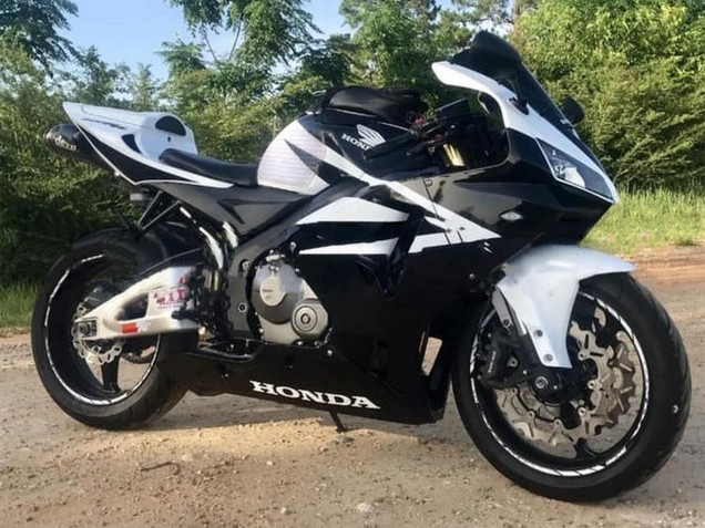 2005-2006 Black White Honda CBR600RR Motorcycle Fairings