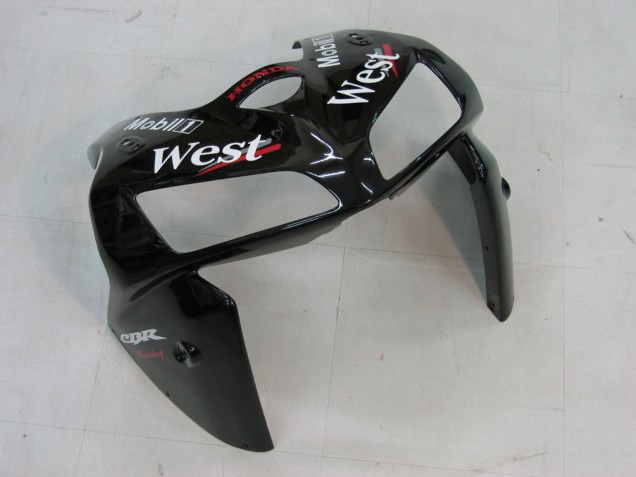 2005-2006 Glossy Black White West Honda CBR600RR Motorcycle Fairings
