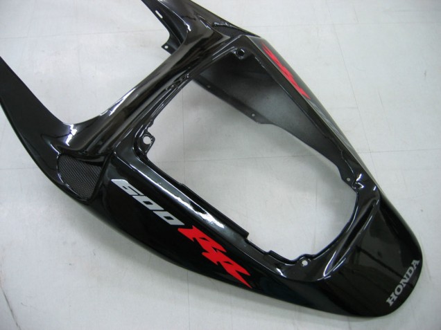 2005-2006 Glossy Black Grey Flame Honda CBR600RR Motorcycle Fairings