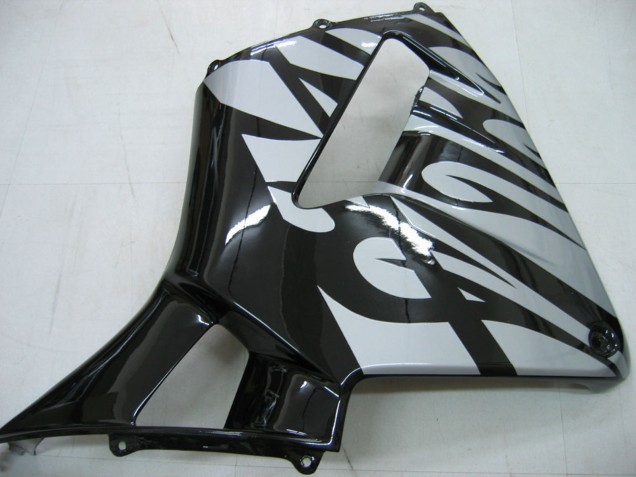 2005-2006 Glossy Black Grey Flame Honda CBR600RR Motorcycle Fairings