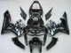 2005-2006 Glossy Black Grey Flame Honda CBR600RR Motorcycle Fairings