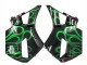 2005-2006 Glossy Black Green Flame Honda CBR600RR Motorcycle Fairings