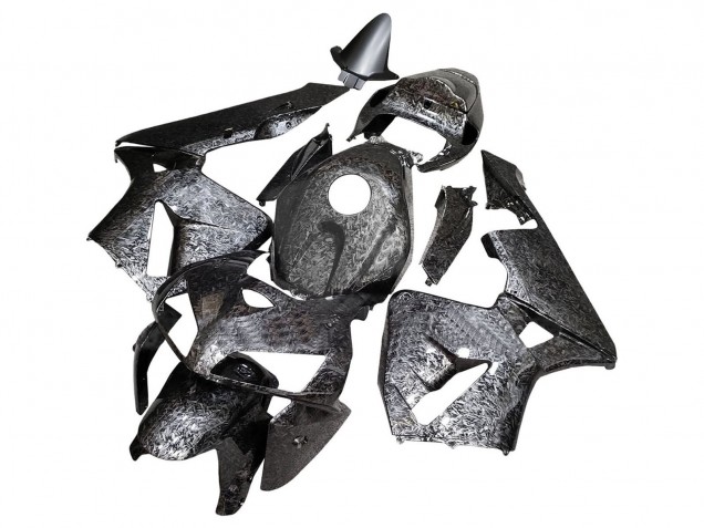 2005-2006 Black Forged Carbon Fiber Honda CBR600RR Motorcycle Fairings