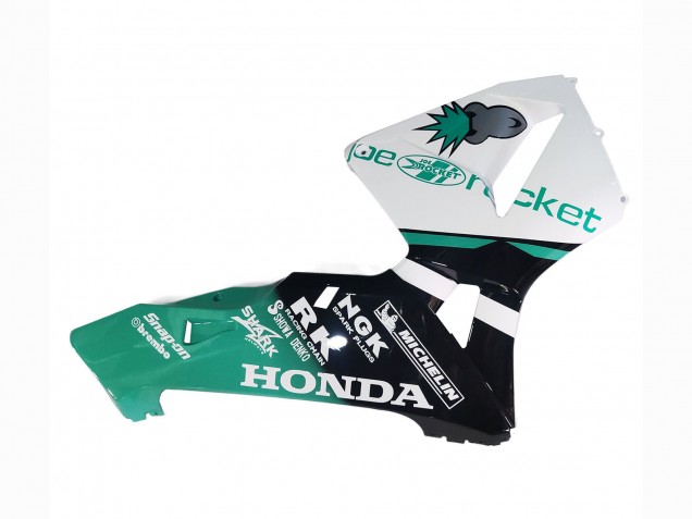 2005-2006 Light Green White Glossy Black JoeRocket Honda CBR600RR Motorcycle Fairings