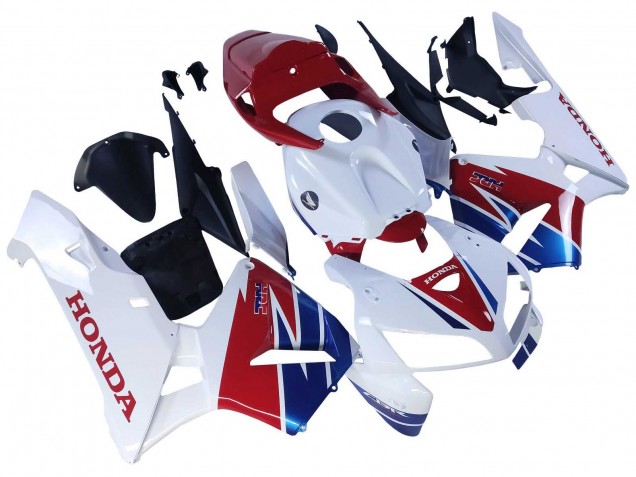2005-2006 White Red Blue HRC Honda CBR600RR Motorcycle Fairing