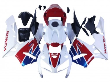 2005-2006 White Red Blue HRC Honda CBR600RR Motorcycle Fairing