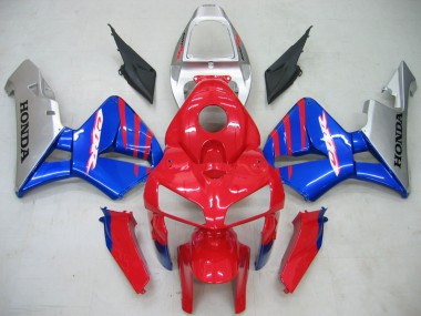 2005-2006 Red Blue Silver Honda CBR600RR Motorcycle Fairings