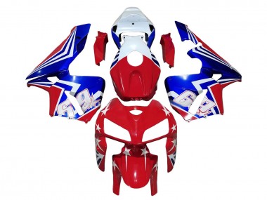 2005-2006 Red White Blue 69 Honda CBR600RR Motorcycle Fairings