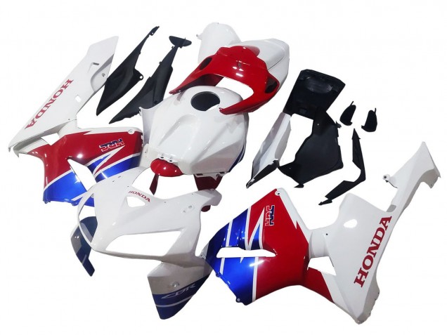 2005-2006 White Blue Red Honda CBR600RR Motorcycle Fairings