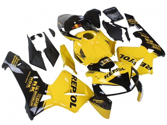 2005-2006 Yellow Black Repsol Honda CBR600RR Motorcycle Fairings