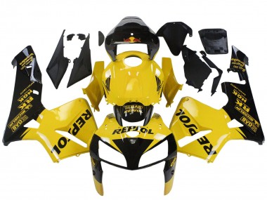 2005-2006 Yellow Black Repsol Honda CBR600RR Motorcycle Fairings