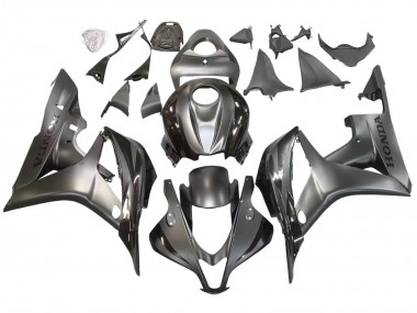 2007-2008 Silver Glossy Black Honda CBR600RR Motorcycle Fairing