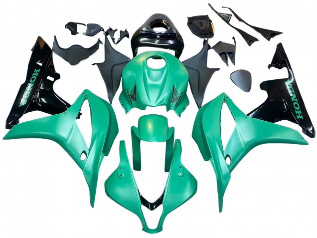 2007-2008 Green Glossy Black Honda CBR600RR Bike Fairings