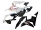 2007-2008 White Cherry Blossom Glossy Black Split Honda CBR600RR Motorcycle Fairings