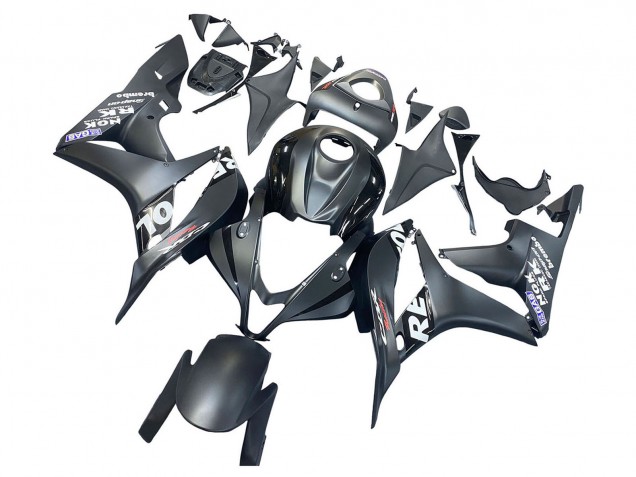 2007-2008 Matte Black White Repsol Honda CBR600RR Motorcycle Fairing