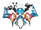 2007-2008 Orange White Red Blue Repsol Honda CBR600RR Motorcycle Fairings