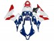 2007-2008 White Blue Red Star Honda CBR600RR Motorcycle Fairings
