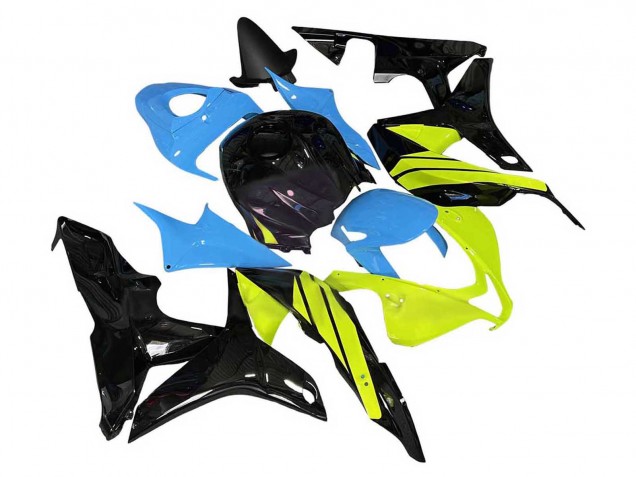 2007-2008 Blue Yellow Glossy Black Honda CBR600RR Motorcycle Fairings