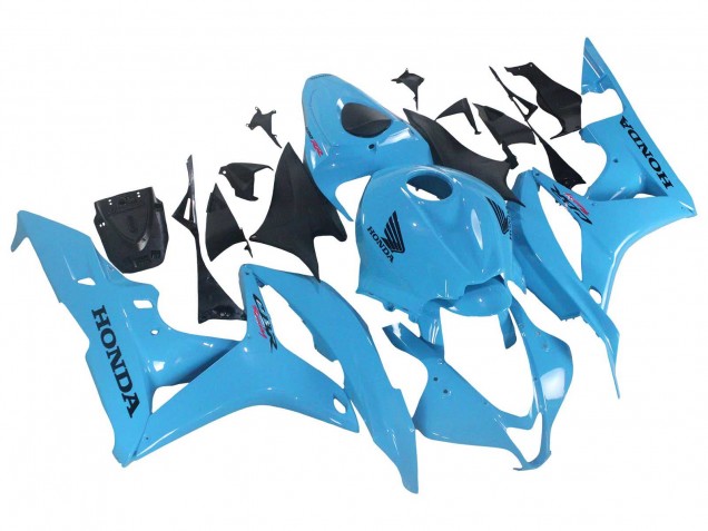 2007-2008 Light Blue Racing Honda CBR600RR Motorcycle Fairings